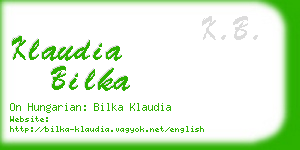 klaudia bilka business card